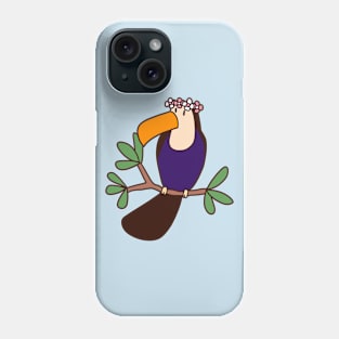 Flower Crown Toucan Phone Case