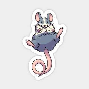 Chubby Mouse/Rat- Blue and White Magnet