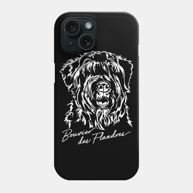 Bouvier des Flandres dog lover portrait Phone Case by wilsigns