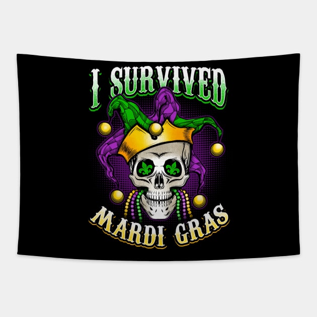 I Survived Mardi Gras Tapestry by BDAZ