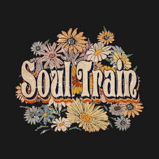 Vintage Train Flowers Name Personalized Birthday T-Shirt