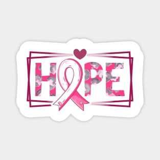 Hope Pink Ribbon Breast Cancer Awareness Magnet