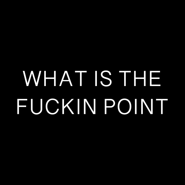 WHAT IS THE FUCKIN POINT by TheCosmicTradingPost