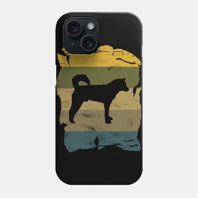 Korean Jindo Distressed Vintage Retro Silhouette Phone Case by DoggyStyles