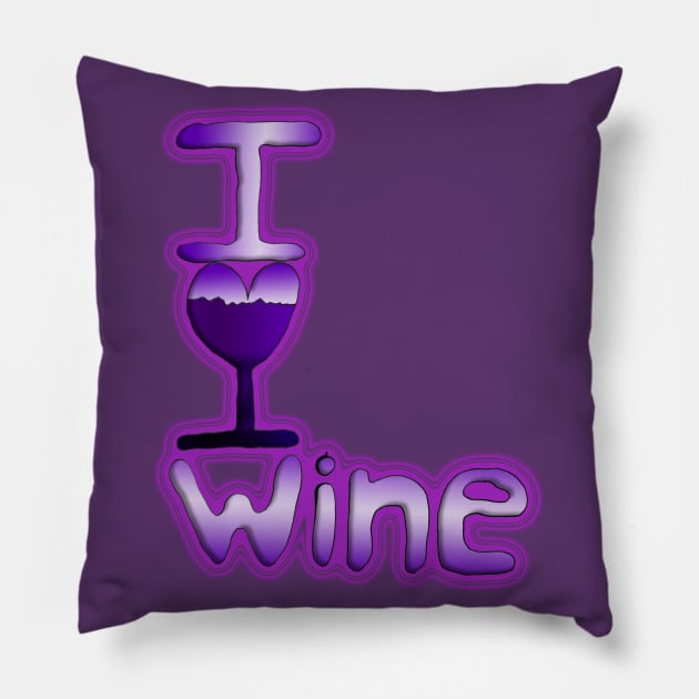 I Love Wine Pillow by IanWylie87