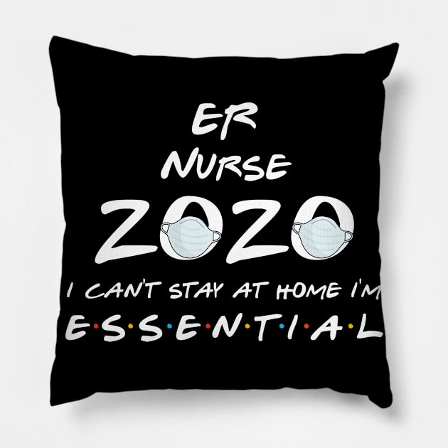 Er Nurse 2020 Quarantine Gift Pillow by llama_chill_art