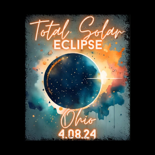 Total Solar Eclipse 2024 Ohio Art Science Men Women Kids by AimArtStudio