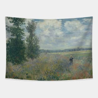 Poppy Fields near Argenteuil by Claude Monet Tapestry