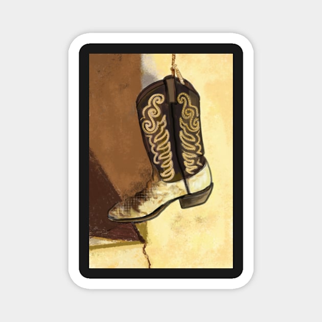 Boot on a Rope Magnet by laceylschmidt