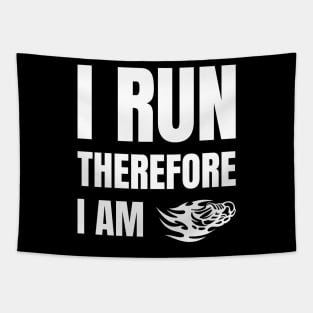 I Run Therefore I Am Tapestry