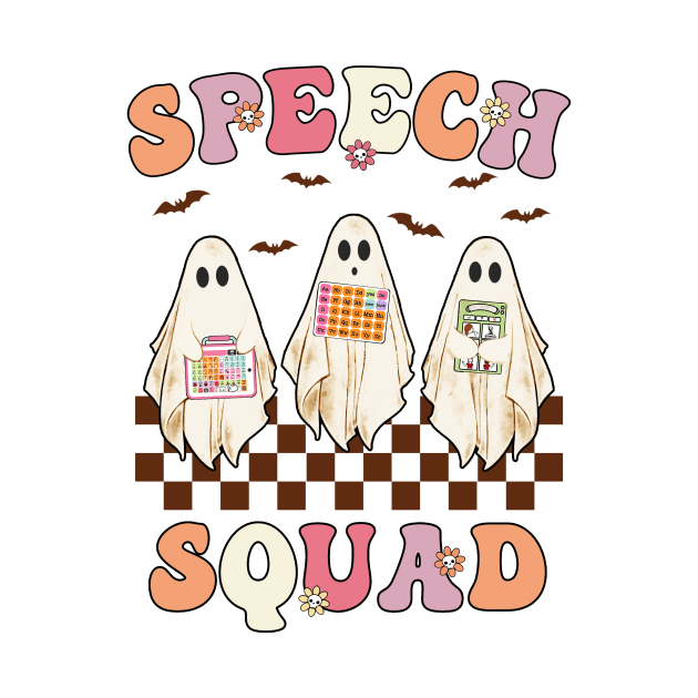 Spooky Season Halloween Speech Therapy Squad Cute Ghosts SLP by James Green