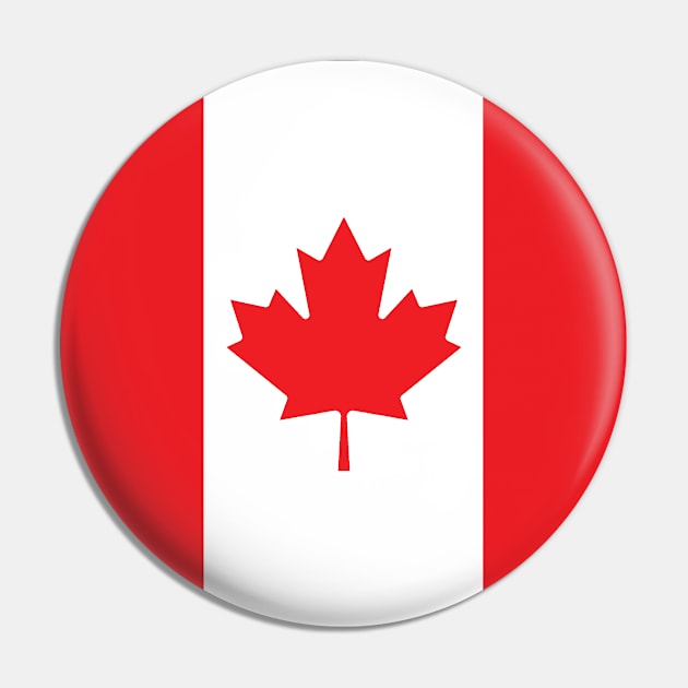 Canadian Flag, Maple Leaf Canada Country Pride, Canadian Patriotic Gift For Men, Women & Kids Pin by Art Like Wow Designs