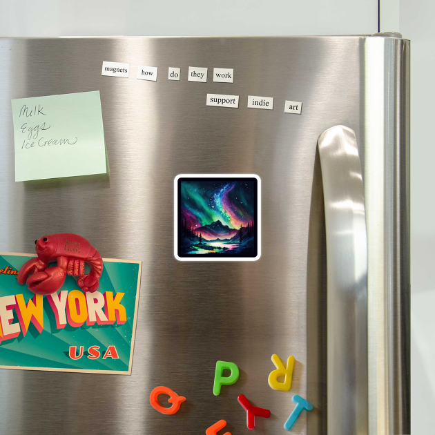 Northern Polar Lights Night Sky Aurora Borealis by The WYLD Tribe