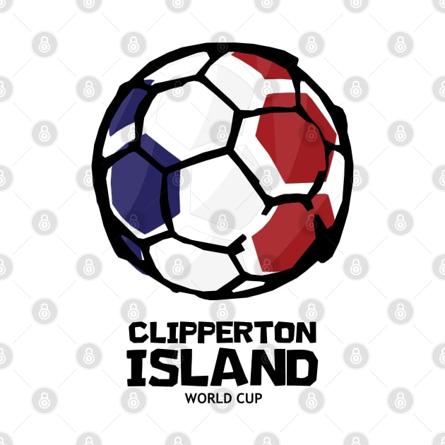 Clipperton Island Football Country Flag by KewaleeTee