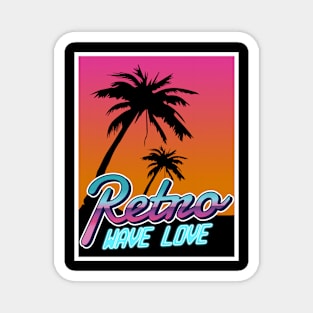 Vaporwave Aesthetic Style 80s Synthwave Retro Magnet