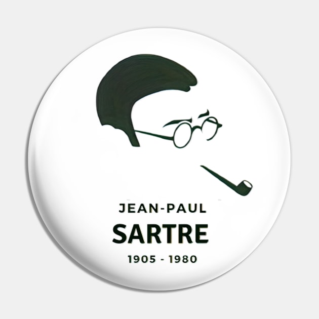 Jean-Paul Sartre Pin by Artemis Art House