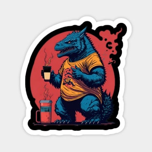 Retro Godzilla Magnet