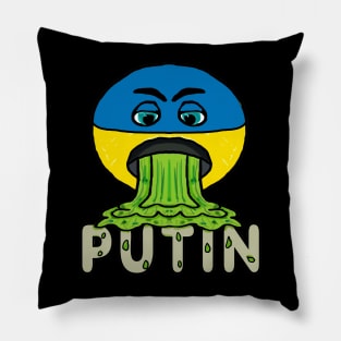 Funny Anti Putin Vomit Emoji Pillow