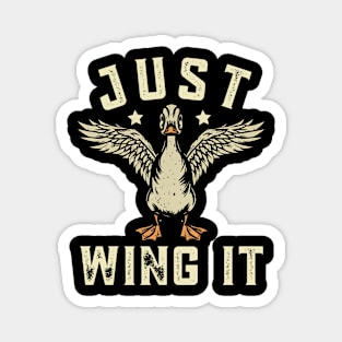 Just Wing It Duck Gift Magnet