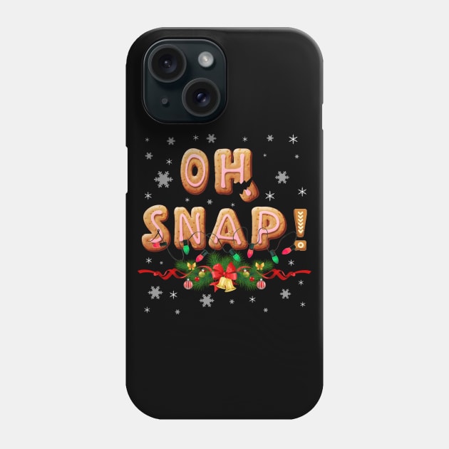 Oh Snap Gingerbread Man Funny Christmas Phone Case by Sinclairmccallsavd