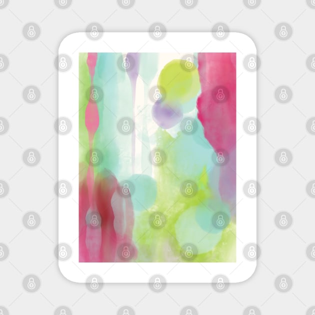 Abstract Art Summer Vibes Magnet by AmyBrinkman