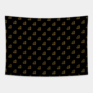 Ornament black and gold Tapestry