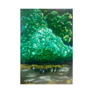 Lush Pond in NYC Painting T-Shirt