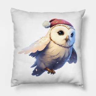 Snow Owl Santa Pillow