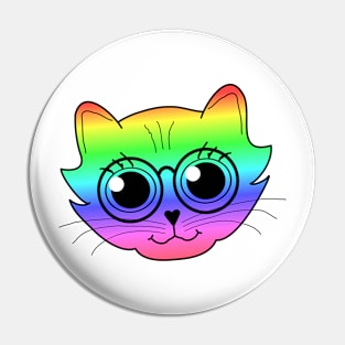 Professoressa Rainbow Cat Pin