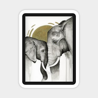 watercolor elephant Magnet