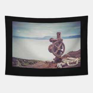 Rusty Cogwheel Tapestry