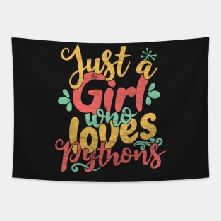 Just A Girl Who Loves Pythons - Snake lover gift design Tapestry