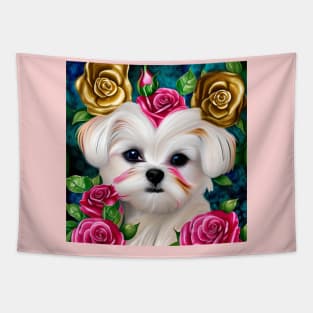 Maltese Dog Princess Tapestry