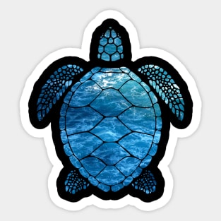 Cute Hand Painted Preppy Sea Turtle Pattern - Preppy - Sticker