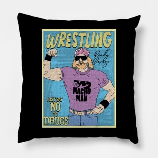 Randy Savage Wrestling // Just Say No To Drugs Pillow