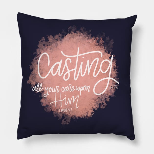 The 1 Peter 5:7 Pillow by Hannah’s Hand Lettering