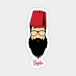 Bearded Guy with Arabic Hat - tarboush Magnet