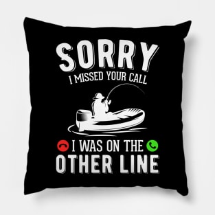 Funny fishing t-shirt Pillow