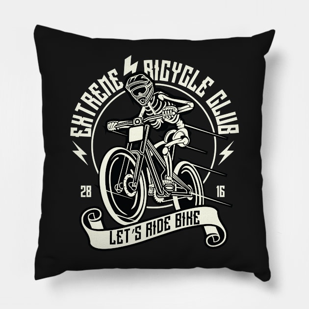 Let's Ride bike Pillow by PaunLiviu