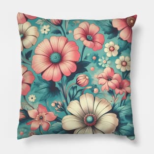 Pink Flowers Pillow