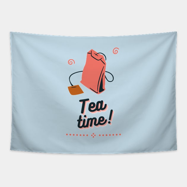 Tea time Tapestry by CuppaDesignsCo