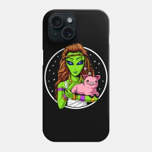 Hippie Alien Girl Vegan Animal Lover Phone Case
