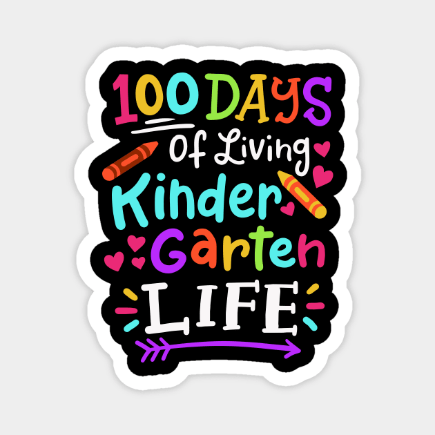 100 Days of School Kindergarten Magnet by KAWAIITEE