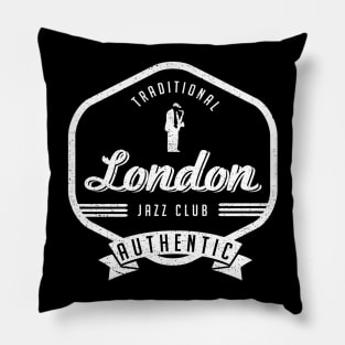 London Jazz Club Vintage Style Pillow