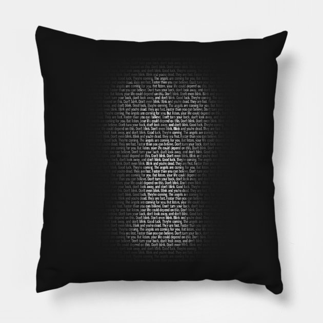 Don't Blink Pillow by Fellball