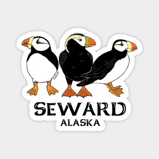 Puffins Seward, AK Magnet