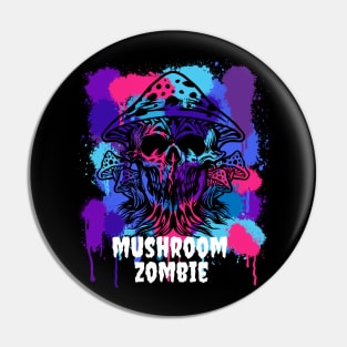 Mushroom Zombie Spray Paint Pin