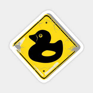 Quack Crossing - Playful Rubber Ducky Sign No 2 Magnet