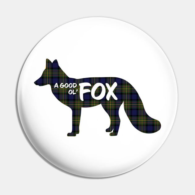 Fox Critter - MacLaren Plaid Pin by Wright Art