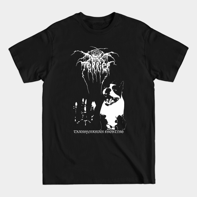 Discover Dark Boston Terrier Throne / Black Metal Dog Design - Boston Terrier - T-Shirt